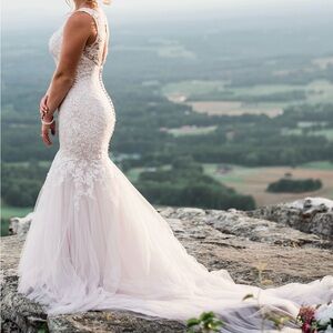 Elegant Lace Wedding Dress - Used